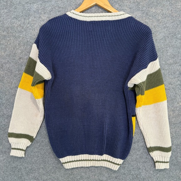 Vintage Bugle Boy Cardigan Sweater Womens Small 8-10 Collegiate 90s Chunky Knit - Picture 11 of 11